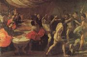 LANFRANCO, Giovanni Banquet with a Gladiatorial Contest Sweden oil painting reproduction